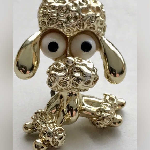 Vintage 1960s Antique Signed Gerry's FRENCH POODLE BROOCH Pinback Brooch - Picture 7 of 8